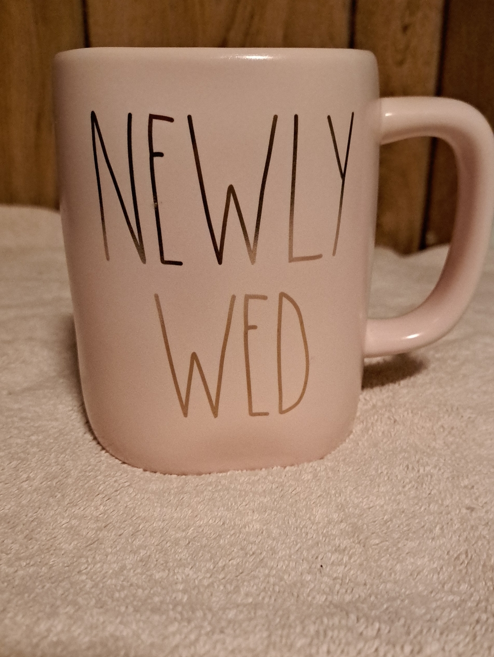 Rae Dunn Pink "NEWLY WED" Ceramic Mug